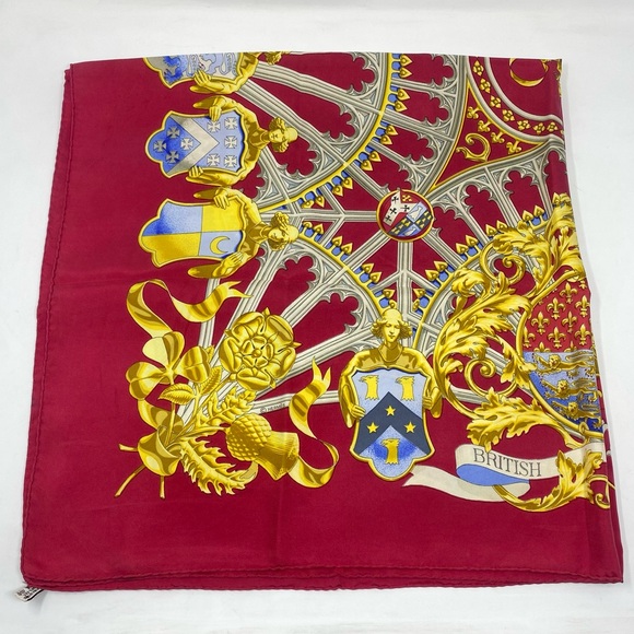 Hermes Silk Scarf British Heraldry By Vladimir Rybaltchenko Carre 90 - Picture 2 of 16